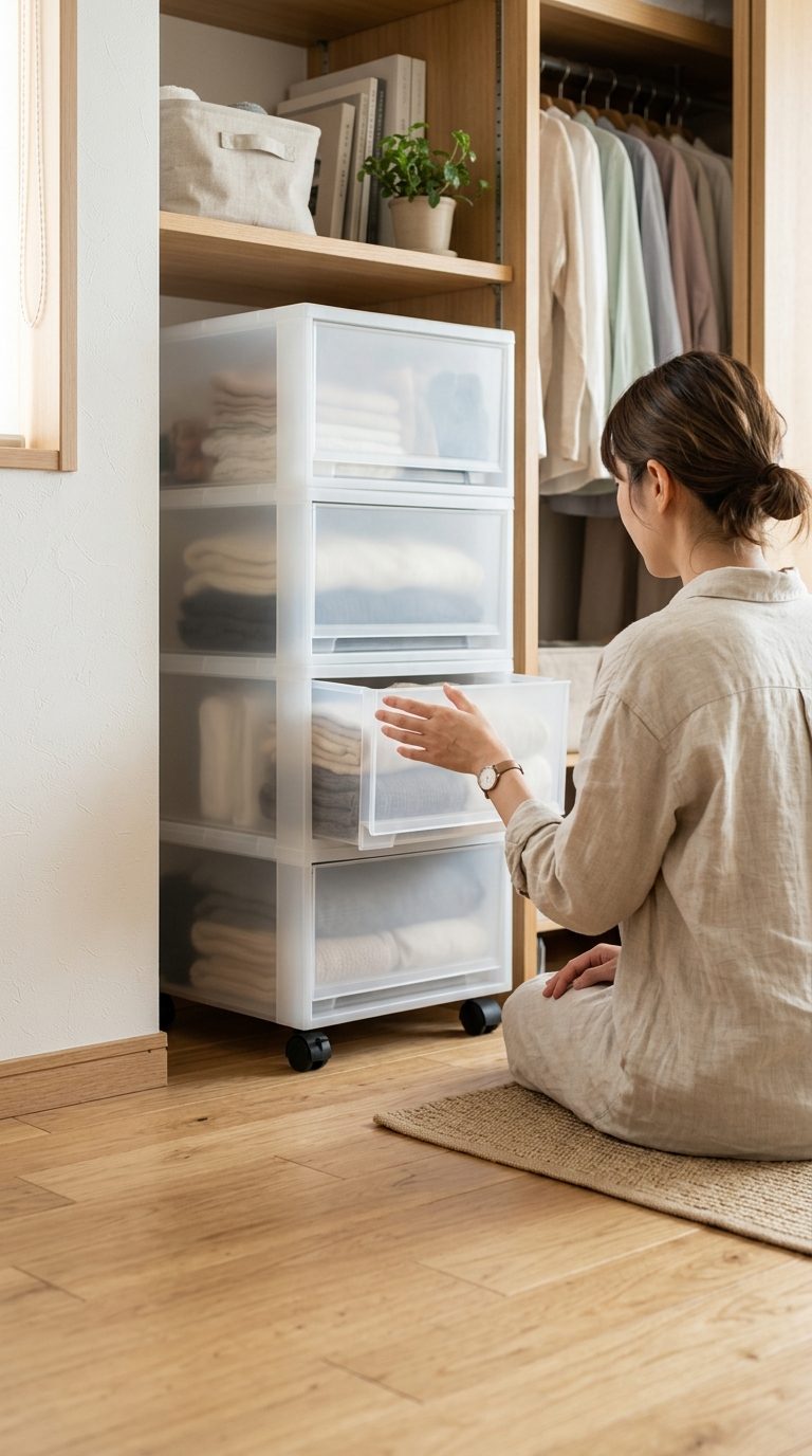 収納ボックスのある暮らし（イメージ）